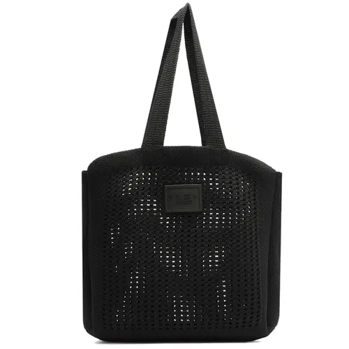 BOLSA GRANDE SHOPPING CROCHÊ BRIZZA AREZZO  PRETO