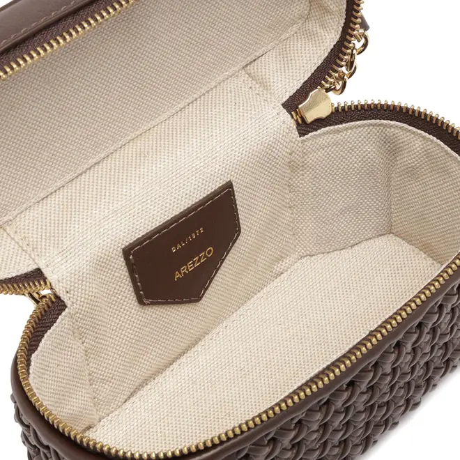 BOLSA PEQUENA TRESSE AREZZO MARROM