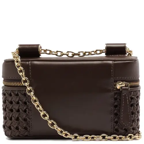 BOLSA PEQUENA TRESSE AREZZO MARROM