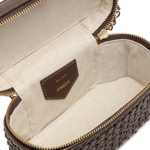 BOLSA PEQUENA TRESSE AREZZO MARROM