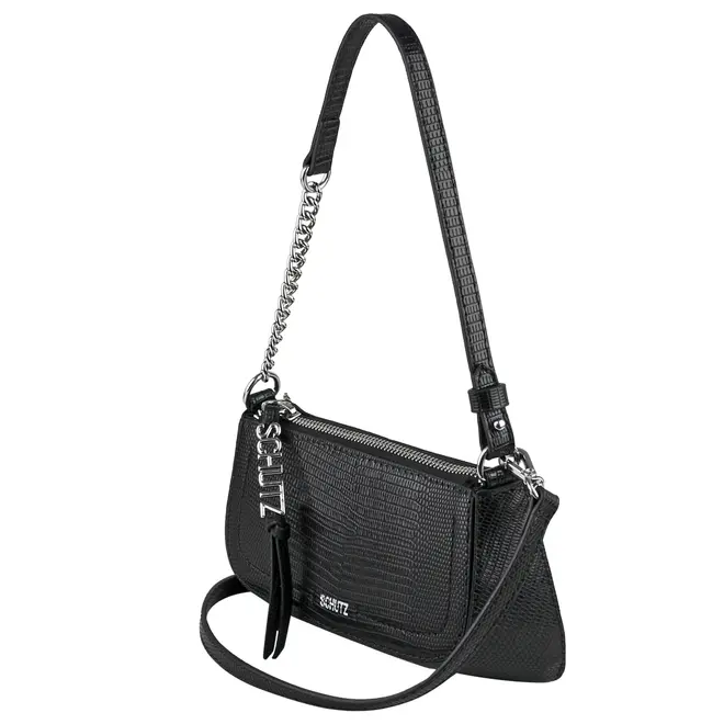 BOLSA PEQUENA CROCO TINA SCHUTZ PRETO