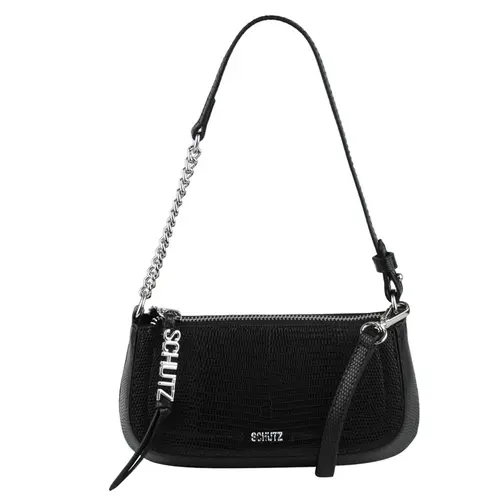 BOLSA PEQUENA CROCO TINA SCHUTZ PRETO