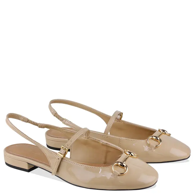 SAPATILHA BONECA SLINGBACK AREZZO BEGE