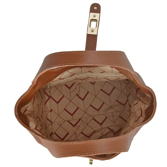 BOLSA MÉDIA LUIZA BARCELOS CARAMELO