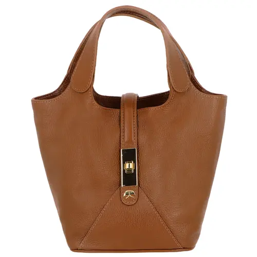 BOLSA MÉDIA LUIZA BARCELOS CARAMELO