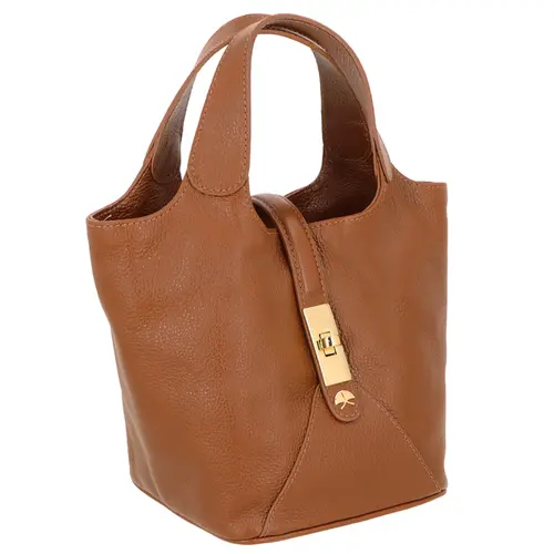 BOLSA MÉDIA LUIZA BARCELOS CARAMELO