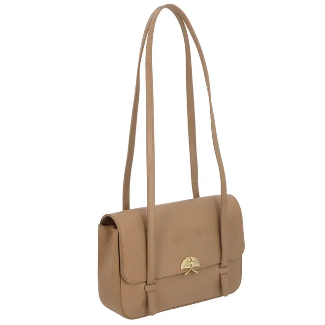 BOLSA MÉDIA LUIZA BARCELOS BEGE