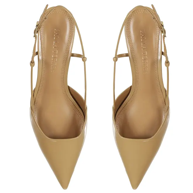 SCARPIN SALTO BAIXO CASSIE PAULA TORRES BEGE