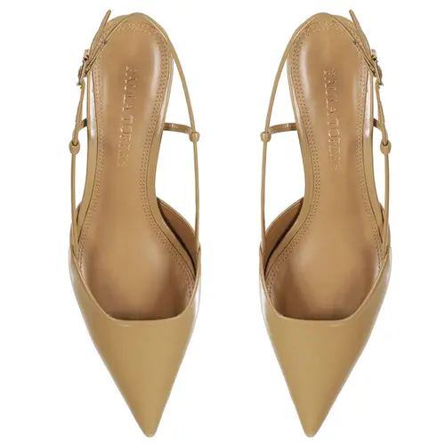SCARPIN SALTO BAIXO CASSIE PAULA TORRES BEGE