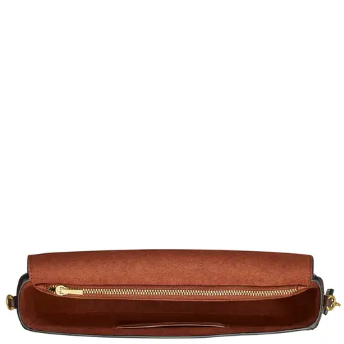 BOLSA COACH NEW YORK BROOK FLAP CHAIN MARROM
