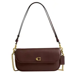 BOLSA COACH NEW YORK BROOK FLAP CHAIN MARROM