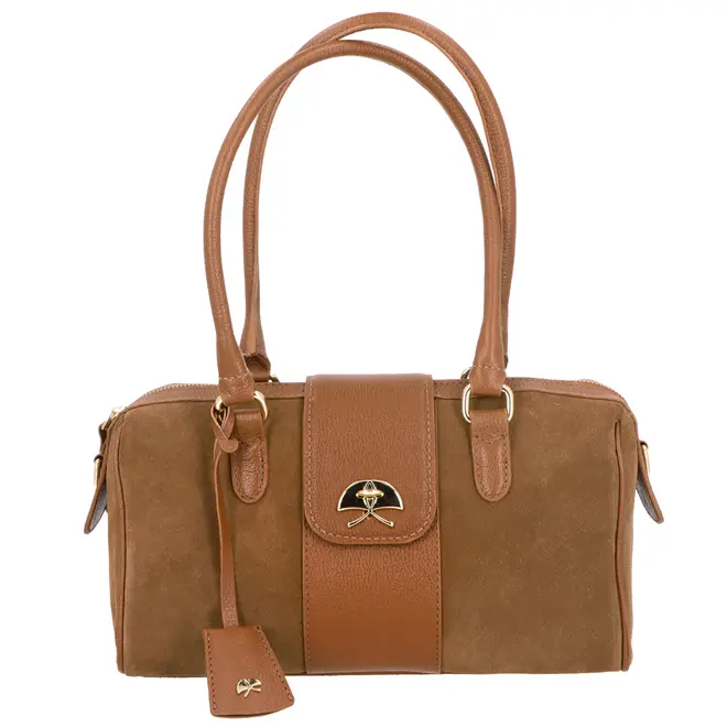 BOLSA MÉDIA LUIZA BARCELOS CARAMELO
