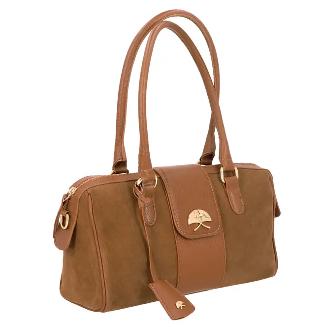 BOLSA MÉDIA LUIZA BARCELOS CARAMELO