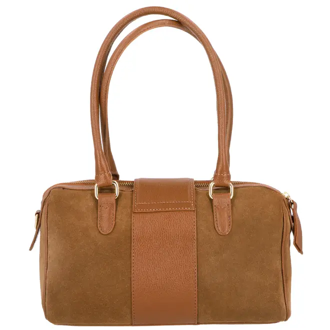 BOLSA MÉDIA LUIZA BARCELOS CARAMELO