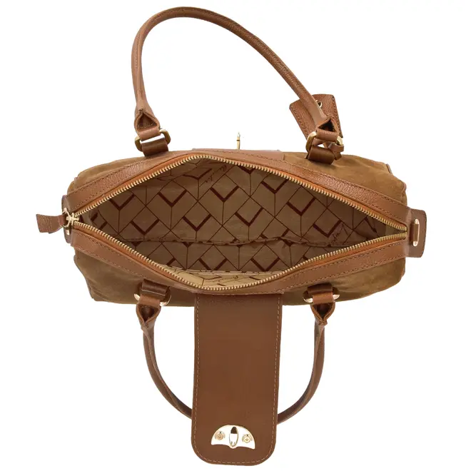 BOLSA MÉDIA LUIZA BARCELOS CARAMELO