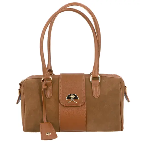 BOLSA MÉDIA LUIZA BARCELOS CARAMELO
