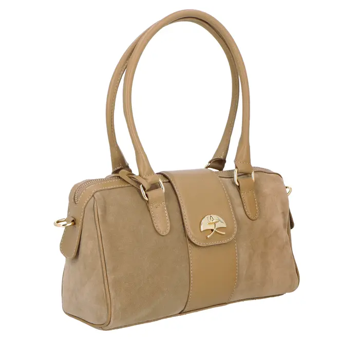 BOLSA MÉDIA LUIZA BARCELOS BEGE