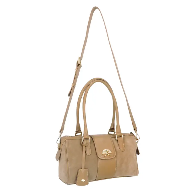 BOLSA MÉDIA LUIZA BARCELOS BEGE