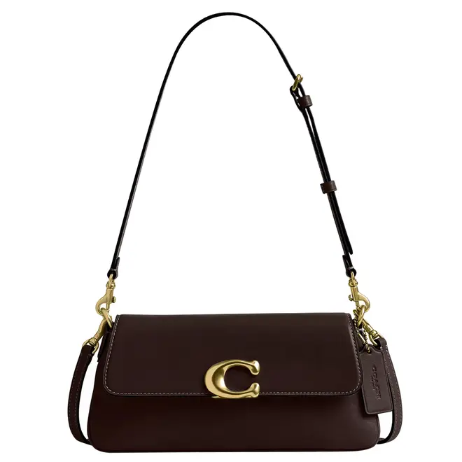 BOLSA COACH NEW YORK JET SHOULDER MARROM