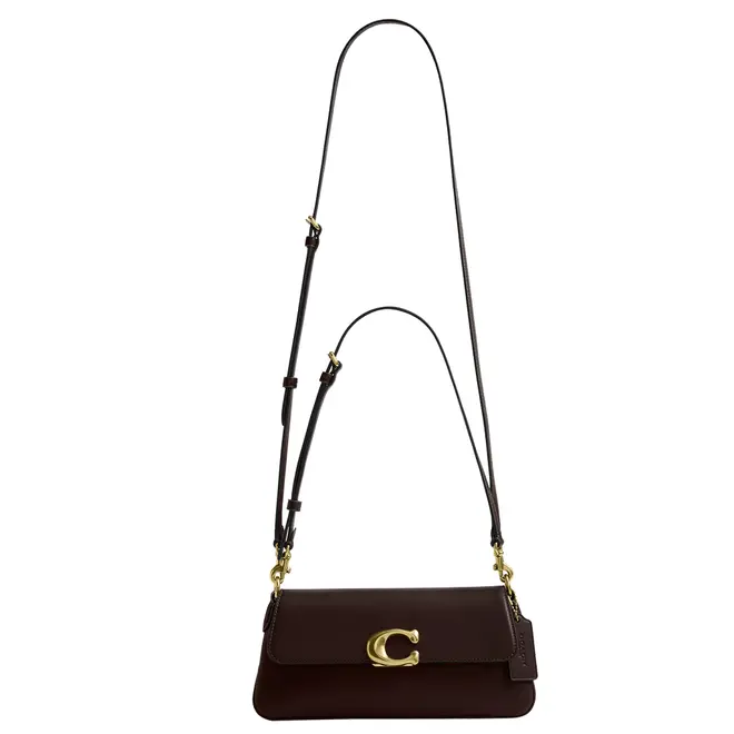 BOLSA COACH NEW YORK JET SHOULDER MARROM