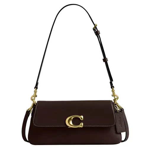 BOLSA COACH NEW YORK JET SHOULDER MARROM