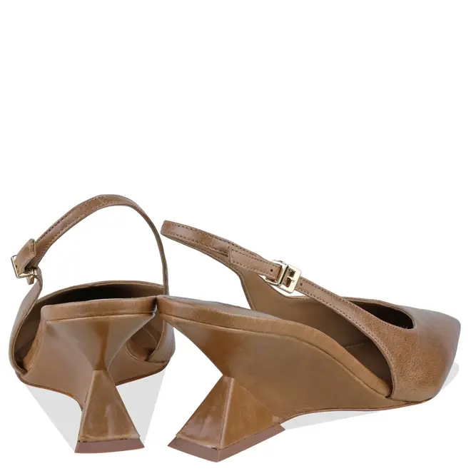 MULE SALTO MÉDIO SLINGBACK ABBIE SCHUTZ BEGE