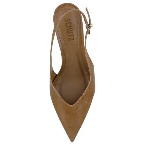 MULE SALTO MÉDIO SLINGBACK ABBIE SCHUTZ BEGE