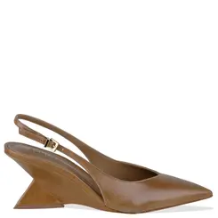 MULE SALTO MÉDIO SLINGBACK ABBIE SCHUTZ BEGE