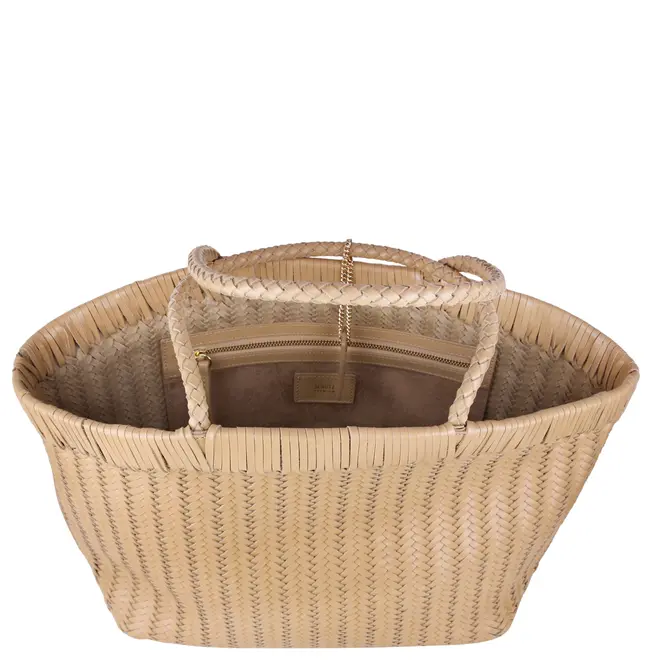 BOLSA MÉDIA TOTE TRESSÊ SCHUTZ BEGE
