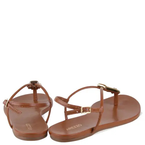 SANDÁLIA RASTEIRA SLIM AREZZO CARAMELO