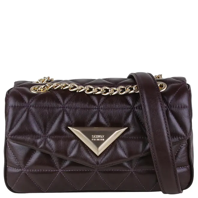 BOLSA MÉDIA MATELASSÊ 944 SCHUTZ MARROM