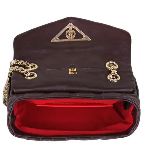 BOLSA MÉDIA MATELASSÊ 944 SCHUTZ MARROM