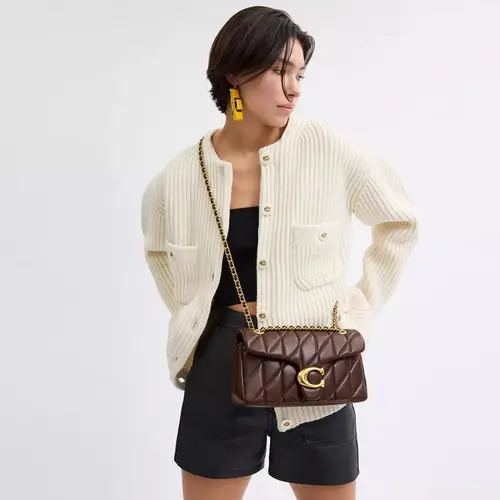BOLSA COACH NEW YORK TABBY SHOULDER 26 MARROM