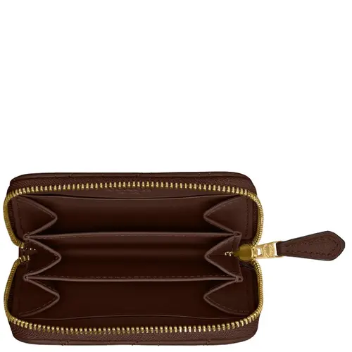 PORTA CARTÕES COACH NEW YORK SMALL ZIP MARROM