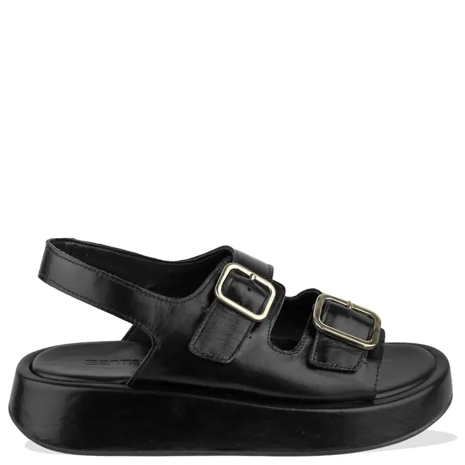 SANDÁLIA SALTO BAIXO FLATFORM BENTANA PRETO