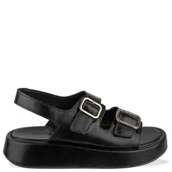 SANDÁLIA SALTO BAIXO FLATFORM BENTANA PRETO