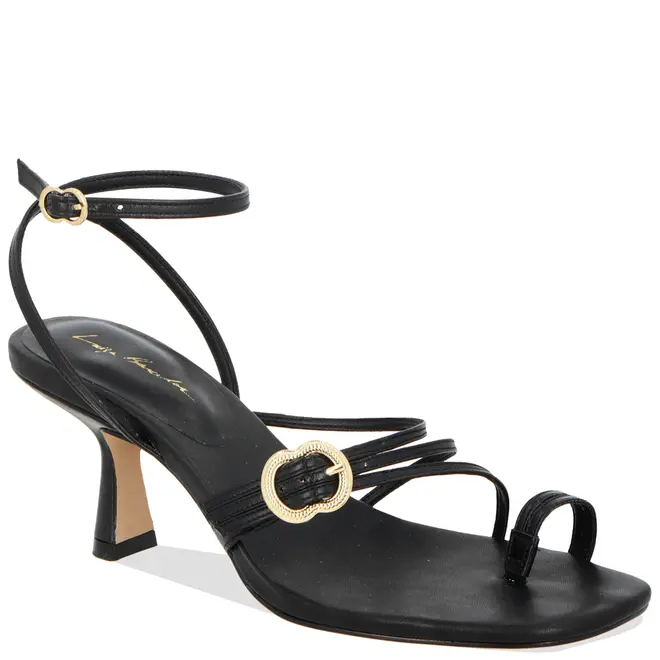SANDÁLIA SALTO MÉDIO LUIZA BARCELOS PRETO