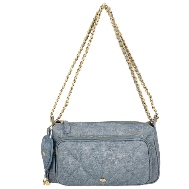 BOLSA PEQUENA MATELASSÊ LUIZA BARCELOS AZUL