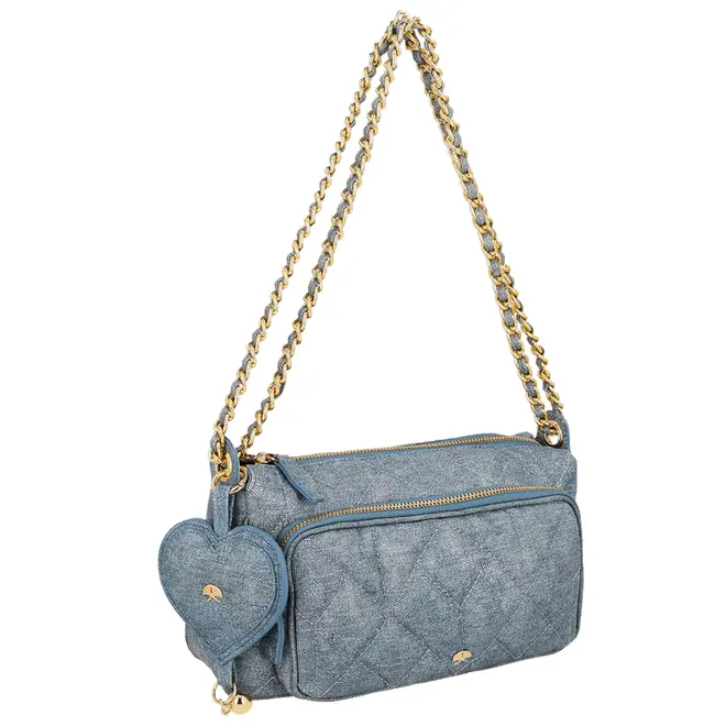BOLSA PEQUENA MATELASSÊ LUIZA BARCELOS AZUL