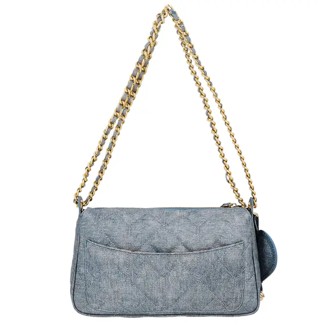 BOLSA PEQUENA MATELASSÊ LUIZA BARCELOS AZUL