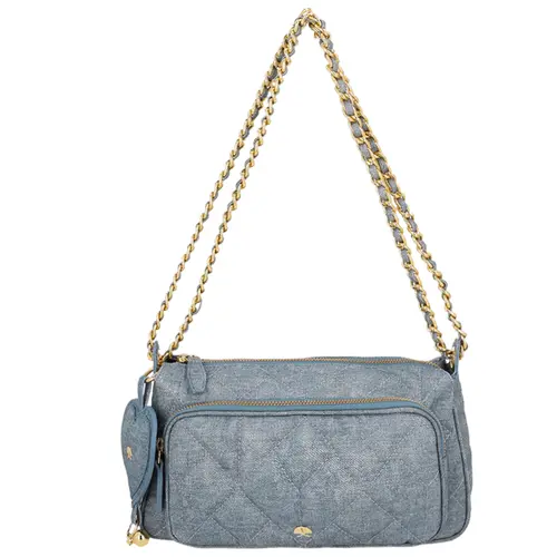 BOLSA PEQUENA MATELASSÊ LUIZA BARCELOS AZUL