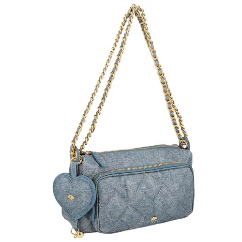 BOLSA PEQUENA MATELASSÊ LUIZA BARCELOS AZUL