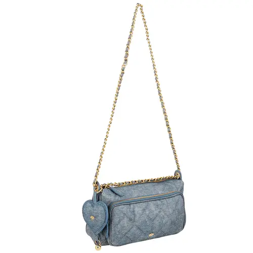 BOLSA PEQUENA MATELASSÊ LUIZA BARCELOS AZUL