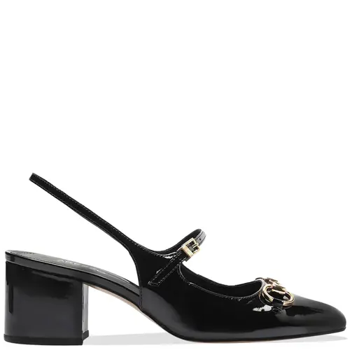 SCARPIN SALTO MÉDIO BONECA SLINGBACK AREZZO PRETO