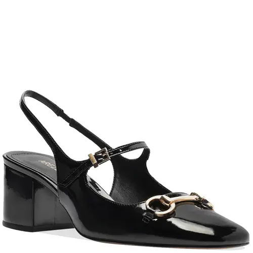 SCARPIN SALTO MÉDIO BONECA SLINGBACK AREZZO PRETO