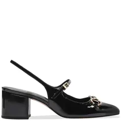 SCARPIN SALTO MÉDIO BONECA SLINGBACK AREZZO PRETO