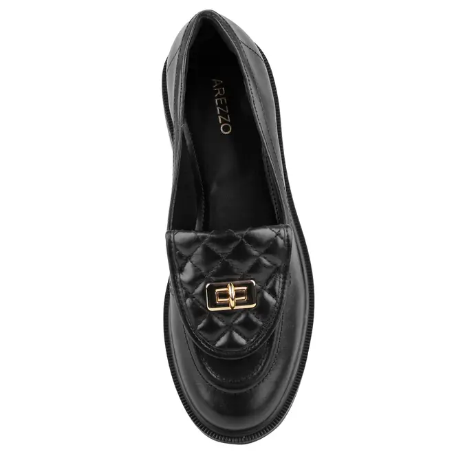MOCASSIM SALTO BAIXO AREZZO PRETO