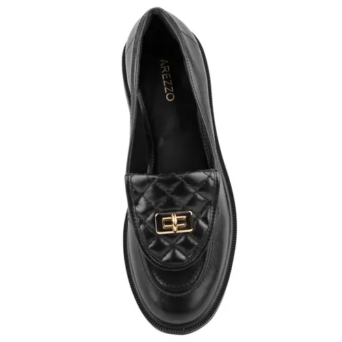 MOCASSIM SALTO BAIXO AREZZO PRETO