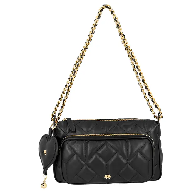 BOLSA PEQUENA MATELASSÊ LUIZA BARCELOS PRETO