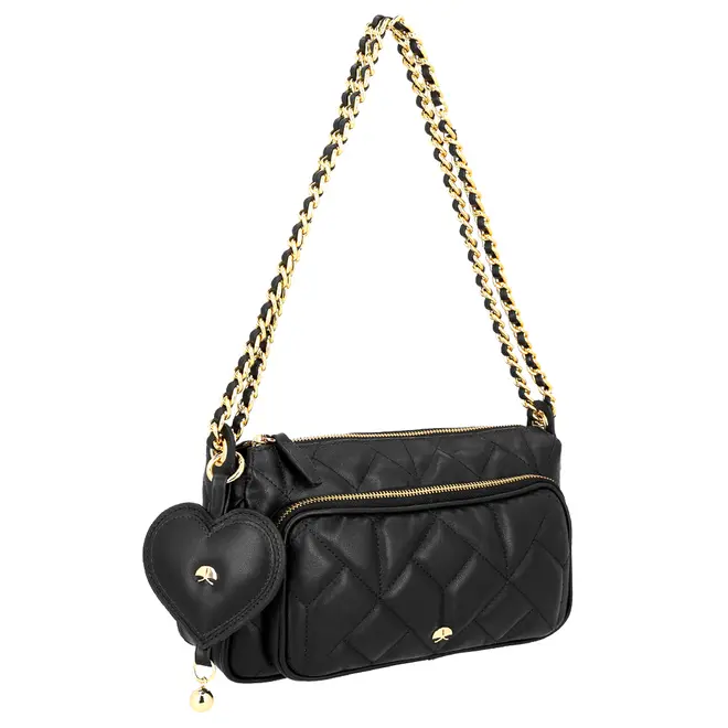 BOLSA PEQUENA MATELASSÊ LUIZA BARCELOS PRETO